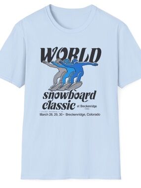 Retro Breckenridge 1986 World Snowboard Classic T-Shirt   (Snowboard tee )